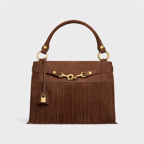 MEDIUM ANNABEL BAG WITH FRINGES IN SUEDE .